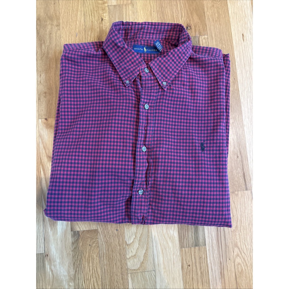 ralph lauren polo red/black flannel long sleeve shirt size XXL - Picture 5 of 5